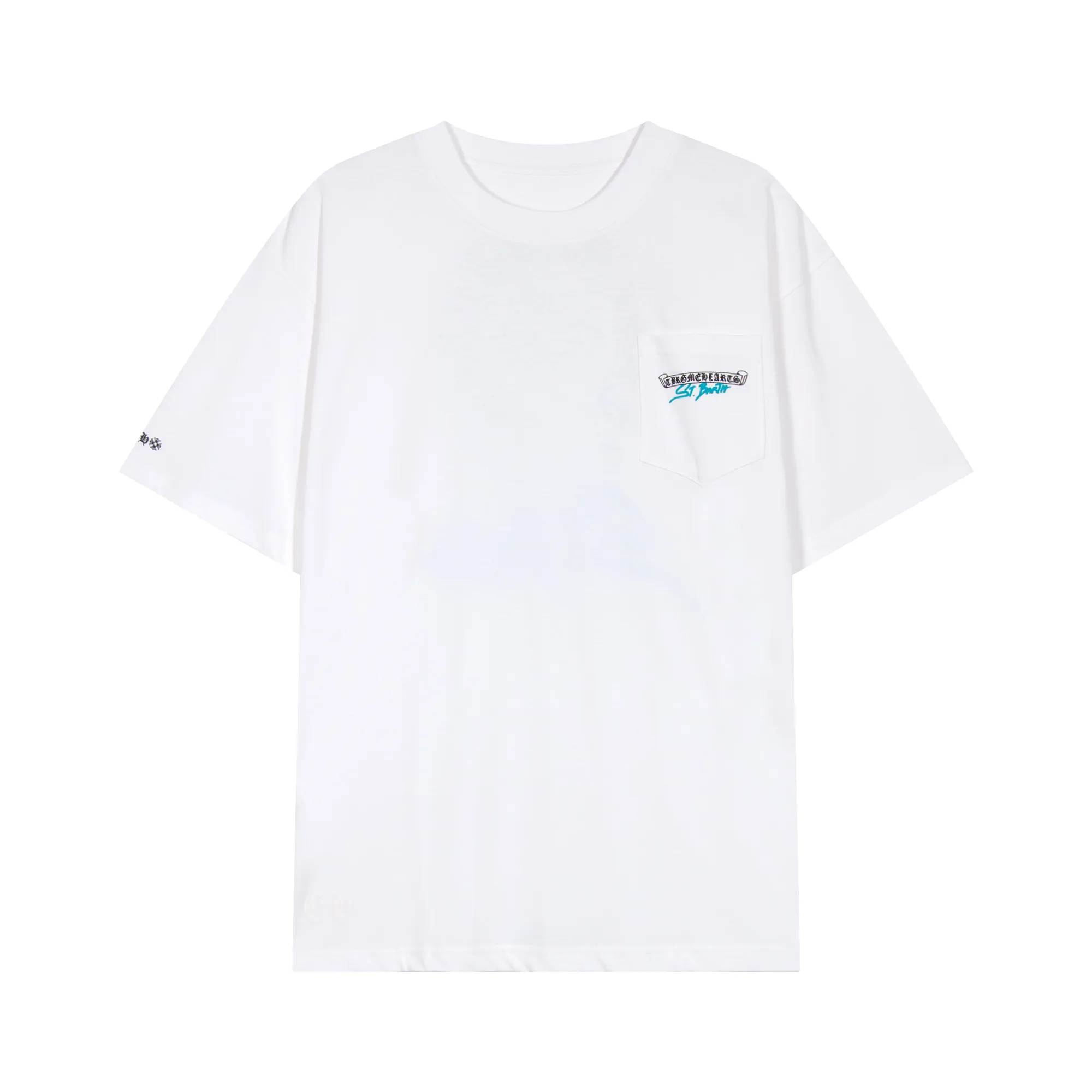 P150 Chrome Hearts Chrome Hearts Sanskrit Letters Horseshoe Print Short Sleeve Size: SMLXL Color: Black White